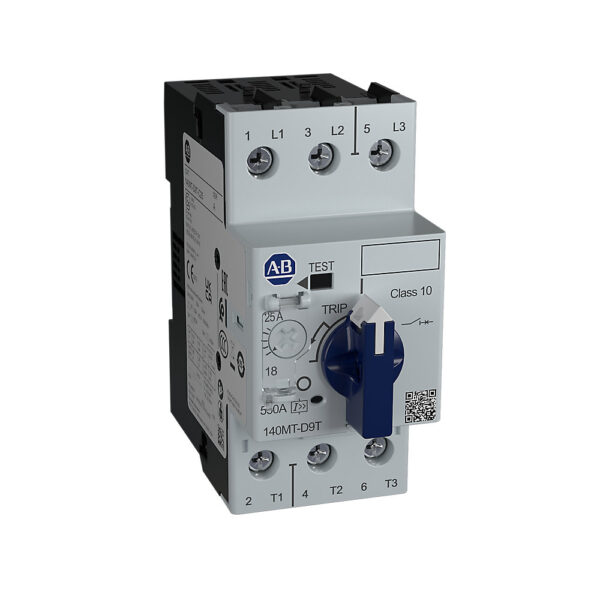 014e17bca567bf681dc0c22219ce8013-1.jpg Motor Protection Circuit Breaker, D Frame, 0.63 - 1A, Trip Class 10, High Breaking Capacity, High Mgntc Trp (Fxd at 18–22 x le) - 140MT-D9T-B10
