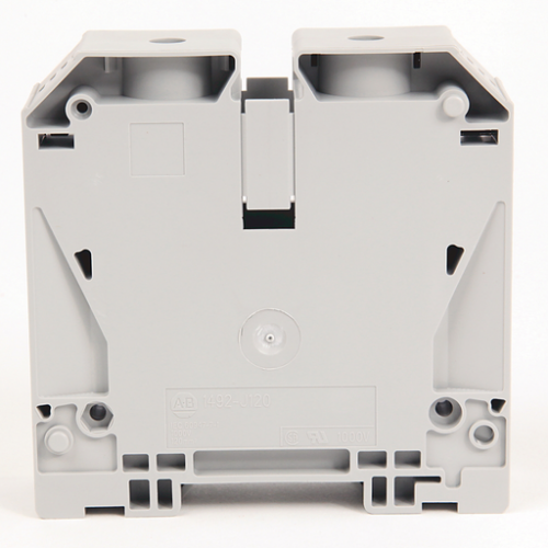 01863ac7cc47b2703ffc1887f3e37ed89ffa9c01-medium-1.png Terminal Block, Screw Connection, Feed Through, 27 x 91 x 84mm (1.06 x 3.58 x 3.31 in), 1 Pole, Gray, Pkg. Qty. of 5, VOLTAGE RATING UR - 1000V AC/DC, CSA - 1000V AC/DC, IEC - 1000V AC/DC, MAXIMUM CURRENT RATING UR - 228A, CSA - 220A, IEC - 26 - 1492-J120