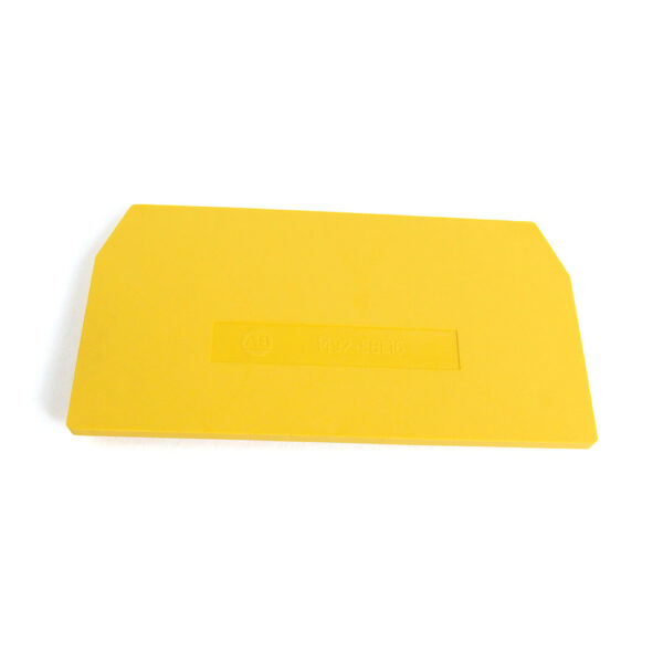 038089038a00cbd3b43966909f8fba24-1.jpg End Barrier, For Spring Clamp Type TB, 3 x 43.5 x 82.5mm (0.12 x 1.71 x 3.25 in), Yellow, Pkg. Qty. of 20, for Use With 1492-L16, LG16 - 1492-EBL16-Y