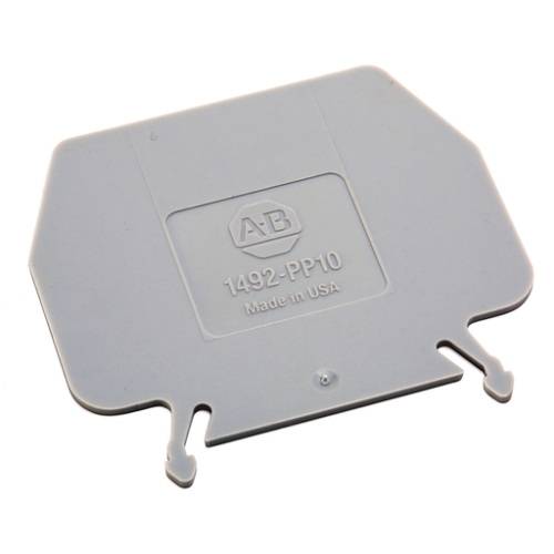 Terminal Block, Partition Plate, 1.5 x 47 x 40 mm (0.06 x 1.85 x 1.57 in), Gray, Pkg. Qty. of 50 - 1492-PP3