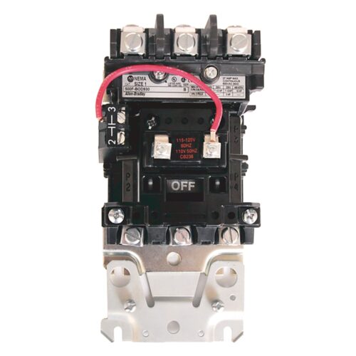 Contactor Feed Through, NEMA Size 0, 18A, 220V 50Hz, 240V 60Hz, No Option, 3 Power Poles, No Disc or CB Aux Contacts - 500F-AOA930