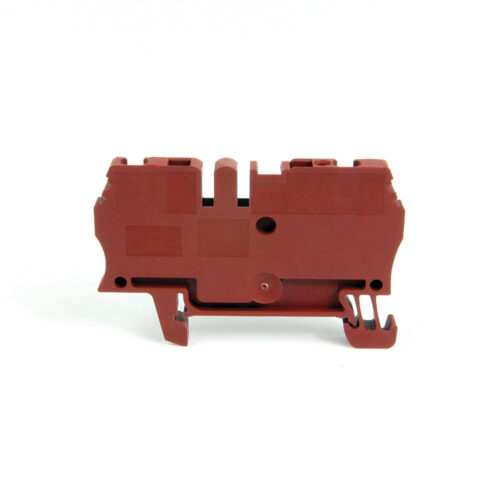 Terminal Block, Spring Clamp Connection, Feed Through, 5.1 x 59.5 x 31.3mm (0.20 x 2.34 x 1.23 in), 1 Pole, Brown, Pkg. Qty. of 100, VOLTAGE RATING UR - 600V AC/DC, CSA - 600V AC/DC, IEC - 800V AC/DC, ATEX - 550V AC/DC, MAXIMUM CURRENT RATING U - 1492-L3-BR
