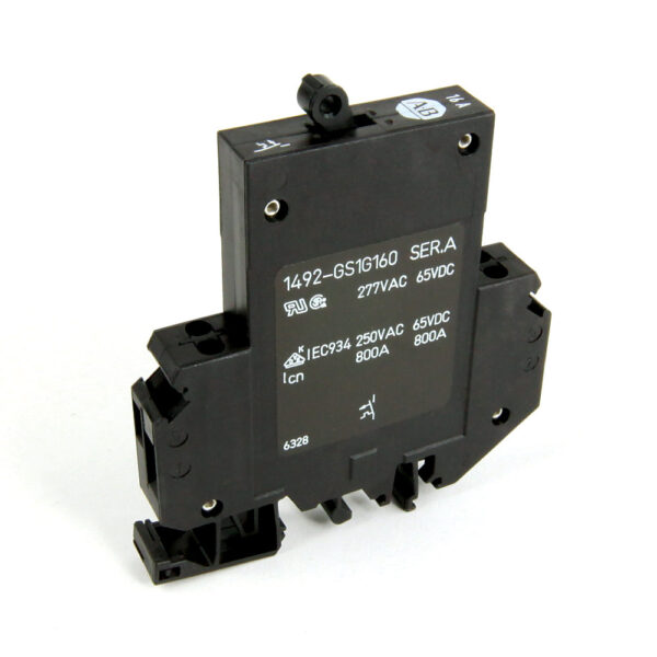 0ef6650d622f33498de7e47f7921d56e-1.jpg 1492-GS High Density Mini Circuit Breakers (Toggle Style), 1 pole, G-Trip Characteristics - Inductive Loads (AC), 16.0 Amp Rating - 1492-GS1G160