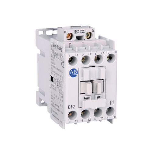100-C IEC Contactor, Screw Terminals, Line Side, 12A, 1 N.O. 0 N.C. Auxiliary Contact Configuration, Single Pack - 100-C12KL10
