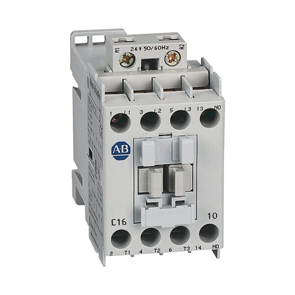 Contactor, 16 A, 110V 50 Hz/120V 60 Hz., AC, 3 NO Poles & 1 NC Pole, No Contact Configuration, Single Pack, Line Side Coil Termination, Screw Terminals, Motor Load - 100-C16D300