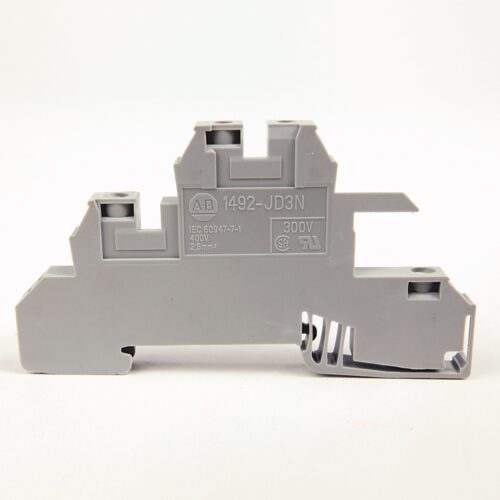 1492-J IEC Terminal Block, Two-Level Feed Through Block with Commoning Bar, 2.5 mm (# 24 AWG - # 12 AWG), 4 Connection points, Gray (Standard) - 1492-JD3C