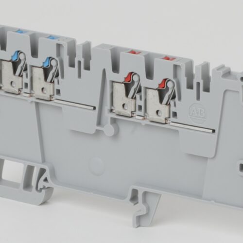 1492-P10PD3E-2B2RE-a 1492-P Push-in Terminal Blocks, 2.5 mm² (AWG 28 - AWG 12), 20 A, Control Power Distribution Block, End Block, 2 Points Red, 2 Points Blue - 1492-P10PD3E-2B2RE