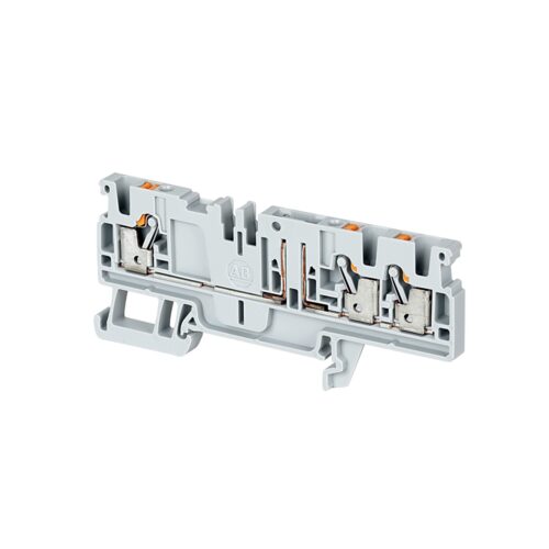 1492-P3PT_1000x1000 Terminal Block, Push-in connection, IEC, Single-Level, Feed-Through, Plug-in Accessory, 2.5mm, Single Level, 3 Connection Points, Grey, Package Qty 50 - 1492-P3PT