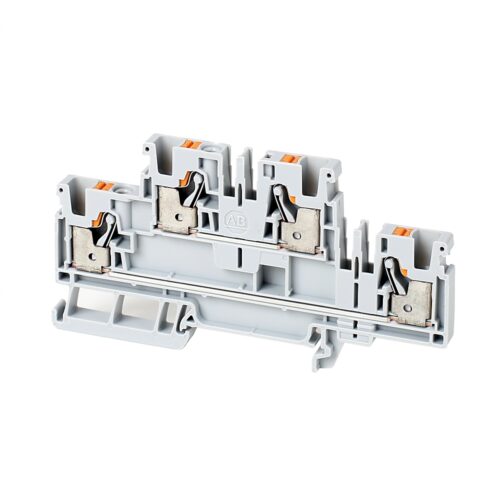 Terminal Block, Push-in connection, IEC, Feed-Through, 4mm, Double Level, 4 Connection Points, Blue, Package Qty 50 Terminal Block, Push-in connection, IEC, Feed-Through, 4mm, Double Level, 4 Connection Points, Blue, Package Qty 50 - 1492-PD4-B