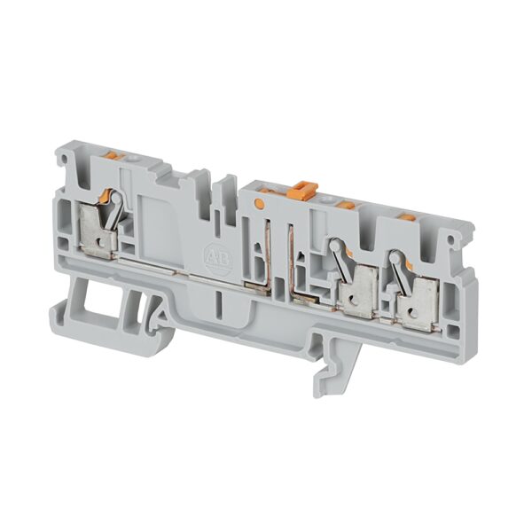 1492-PKD3T_1000x1000 Terminal Block, Push-in connection, IEC, Single-Level, Feed-Through, Knife Disconnect, 2.5mm, Single Level, 3 Connection Points, Blue, Package Qty 50 - 1492-PKD3T-B