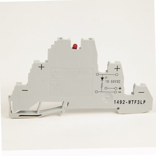 1492-WTF3LP_1000x1000 1492-W IEC Terminal Block, Three-Circuit Feed-Through Block, 2.5 mm (# 24 AWG - # 12 AWG), Red LED for NPN devices (10–50V), Gray (Standard) - 1492-WTF3LN