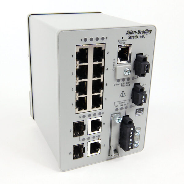 1783-BMS10CA Stratix 5700, 8 copper 10/100 Port s, 2 combo(copper or SFP slot) 10/100 Port s, full FW - 1783-BMS10CA