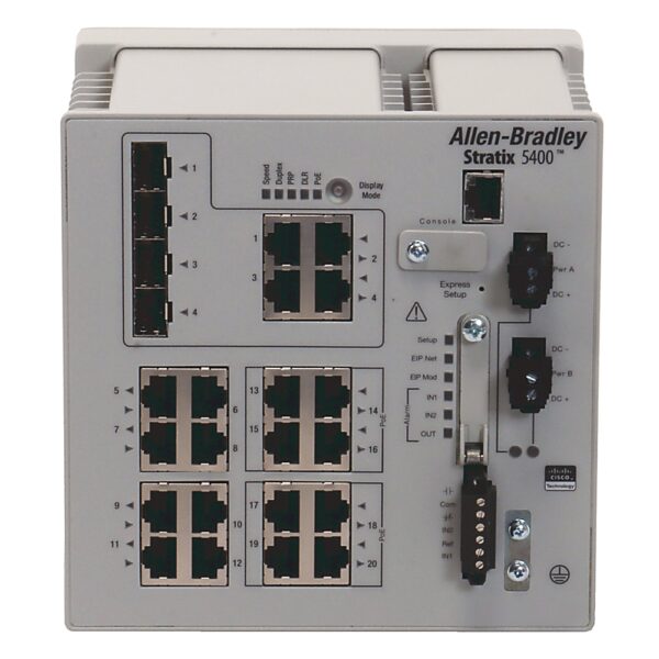 Stratix 5400, 16 copper 10/100/1000 Port s, 4 combo 10/100/1000 Port s, Layer 2 FW - 1783-HMS16TG4CGN