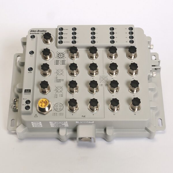 Ethernet Switch ArmorStratix 5700, 8 copper 10/100 Port s, 8 PoE 10/100 Port s, 2 copper 10/100/1000 Port s, full FW, 1588 PTP - 1783-ZMS8T8E2TGP