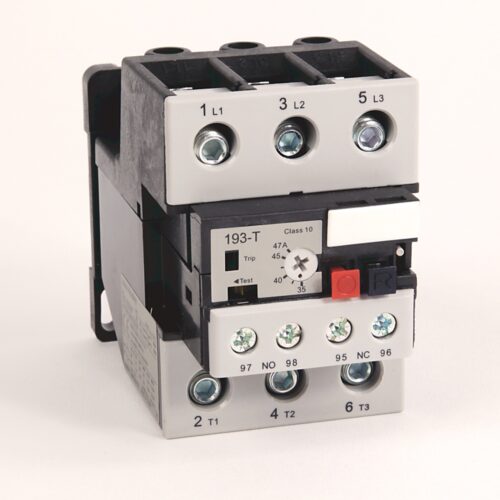 193-T1DC47P_1000x1000 193-T1 MCS Bimetallic Overload Relay, T1 thermal overload relay, 35.0-47.0A, Yes - 193-T1DC47P
