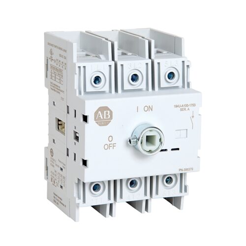 194U Base/DIN Mount Disconnect, 60A, 3 Pole, Open, On-Off - 194U-A60-1753