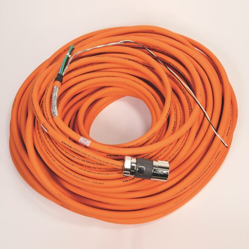 Motor Power With Brake Wires, SpeedTec DIN Connector, Drive-end, Flying - lead, Standard (Non-Flex), 10AWG, 60M, Series B - 2090-CPBM7DF-10AA60