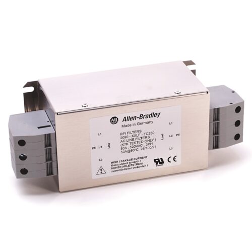 SGL STAGE AC LINE FILTER, 50A, 520VAC, 3PH - 2090-XXLF-TC350