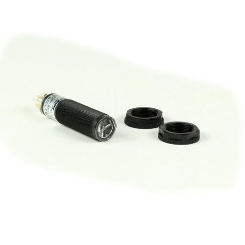 42CA-D1KPAE-D4 18 mm Cylindrical Sensor, 18 mm Cylindrical, Standard Diffuse, Infrared, Manually Adjustable, PNP, DC Dark Operate, 4 Pin Micro Quick Disconnect, Plastic, 18mm Mount, 2.00 ms, 3 mm Minimum Sensing Distance, 100 mm Operating Distance, 75 mm Sensing Distanc - 42CA-D1KPAE-D4