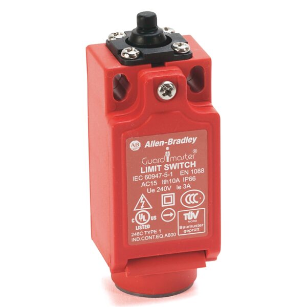 440P-CDPS11B_1000x1000 Safety Limit Switch, 22mm Plastic, Dome Plunger, 1 N.C., 1 N.O., Snap Acting, M20 Conduit - 440P-CDPS11B