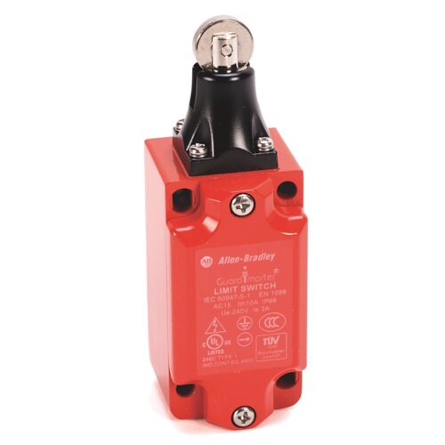 Safety Limit Switches, Large Metal IEC, Full Sw Head & Body, Top Push Roller, 4 Circuits, Conduit Entry, Break Before Make, 3 Normally Clos ed Contacts, 1 Normally Open Contact, Standard Contacts - 25C Low Temp Limit, 65C High Temp Limit, Spring Return - 440P-MRPB13B