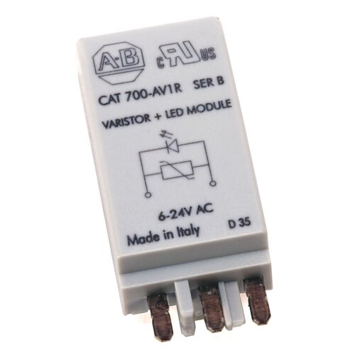 700-AV1R_1000x1000 Surge Suppressor, Diode with LED, 6-24V DC, Used With 700-HN204 or 700-HN205 socket, Package Qty 10 - 700-ADL1R