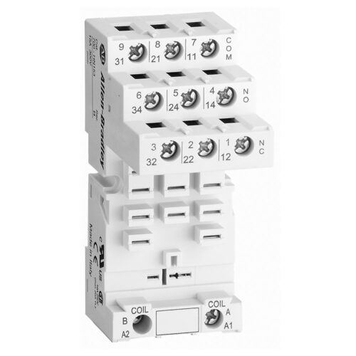 700-HN153 Relay Socket, 11-Blade, Accepts Plug-In Modules, Guarded Terminals, Coil and Contact Seperation, Used with 700-HB and 700-HJ relays - 700-HN153