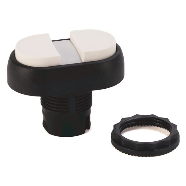 800F PB, 22mm Multi-Operator, Extended, 2 Position Multi-Operator Lit, Red STOP Text, Flush, Green START Text, Plastic - 800FP-LU2EBFA