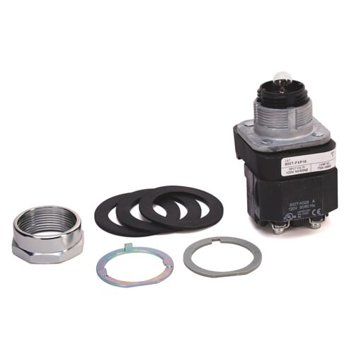 800T PB, 30mm Push-Pull Device, Maintained, Mushroom Head, No Twist Release, 120V AC 50/60 Hz, 2-Position, Standard Mushroom Cap, No Legend on Cap, No Lens Cap, No Guards - on Terminals, Transformer Type, No Block in Position 1, Incandescent Lamp, No Bl - 800T-FXP16