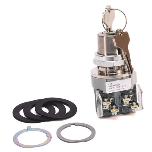 800T-H3206A_1000x1000 800T PB, 30mm Selector Switch, 2 Position Selector Switch, Standard Cam, No Guards - on Terminals, 1-NO 1-NC Standard Contacts, 1-NO 1-NC Standard Contacts, No Block in Position 3, No Block in Position 4, Maint., Lock - Right, Std. Key, D020, Device wi - 800T-H3203B