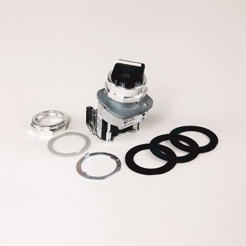 800TC-H2A_1000x1000 800T PB, 30mm Selector Switch, 2 Position Selector Switch, Standard Cam, Finger Guards on Terminals, 1-NC Standard Contact, No Block In Position 2, No Block This Position, No Block In Position 4, Standard Knob Maintained, White Insert, Device with Packagi - 800TC-H2D2